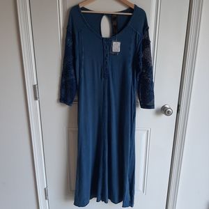 NWT Free People Blue Scouting Day Dress Size XS
